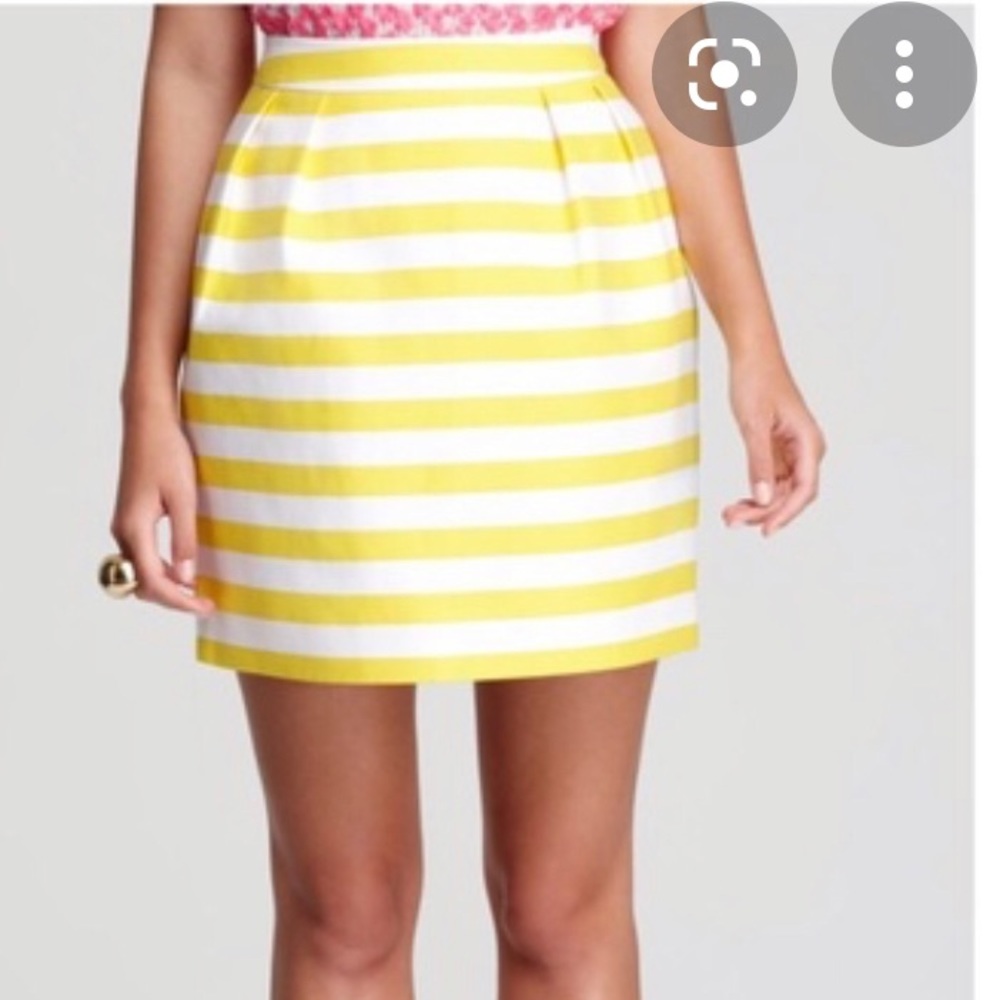 kate spade new york yellow stripe mini skirt
